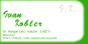 ivan kobler business card